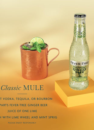 Fever-Tree Ginger Beer – Premium Mixer for Cocktails and Mocktails, 6.8 fl oz Bottles, Pack of 24 – Naturally Sourced, Non-GMO