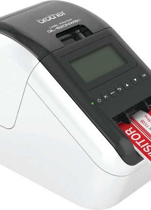 Brother QL-820NWBC Ultra Flexible Label Printer with Multiple Connectivity Options, Black/White, 5.7 inch x 5 inch x 9.2 inch
