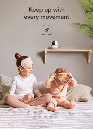 nooie 2K Smart WiFi Baby Monitor with Camera and Audio, Smartphone App Control, Temperature Sensor, Motion & Cry Detection, IR Night Vision, 2-Way Talk, Cloud & SD Card Storage, Ideal for New Moms
