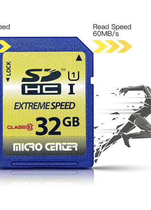 INLAND 32GB Class 10 SDHC Flash Memory Card Standard Full Size SD Card USH-I U1 Trail Camera by Micro Center (2 Pack)