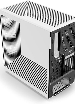 Hyte Y40 Modern Aesthetic Panoramic Tempered Glass Mid-Tower ATX Computer Gaming Case with PCIE 4.0 Riser Cable Included, White (CS-HYTE-Y40-BW)