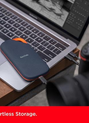 2TB SanDisk Extreme PRO Portable SSD with USB4, Up to 3800 MB/s Read and 3700MB/s Write, USB-C, USB 3.2, Backwards Compatible, IP65 Water and Dust Resistance - SDSSDE82-2T00-G25
