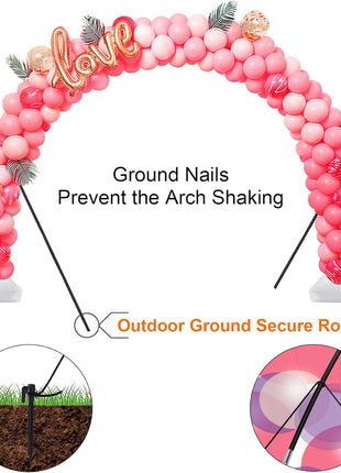 Chamvis Balloon Arch Kit, 9FT Height & 10FT Width Adjustable Balloon Arch Stand Frame Garland Stand: Wedding Baby Shower Birthday Photo Backdrop