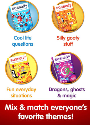 SUSSED The Wacky 'What Would You Do?' Social Card Game - Easy Fun for Teens, Boys, Girls, Tweens - Travel Size Game for Road Trips - Kids Ages 10+ & Adults - Cool Blue Deck