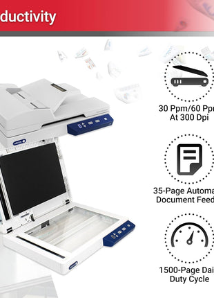 Visioneer Xerox Duplex Combo Flatbed Scanner with Automatic Document Feeder