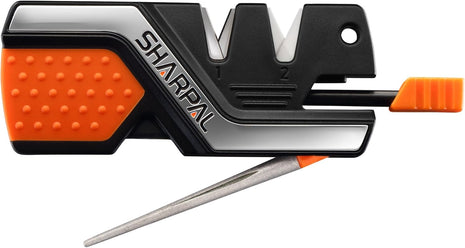 SHARPAL 101N 6-in-1 Pocket Knife Sharpener & Survival Tool – Diamond Sharpening Rod, Fire Starter Ferro Rod, Whistle – Sharpens Straight & Serrated Blades, Repairs & Hones Knives