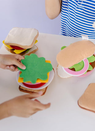 Melissa & Doug Felt Food Sandwich Play Food Set (33 pcs), Orange, 1 Count