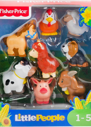 Fisher-Price Little People Farm Animal Friends Figure Set | 8 Toy Animal Figures, Pretend Play, Toddlers & Preschool Kids Ages 1+ Years