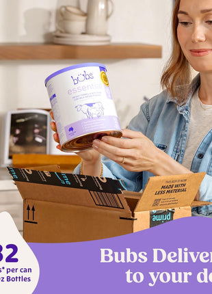 Bubs Essential Infant Formula, with Iron, Cow Milk-Based Powder, for Infants 0-12 Months, Made with Non-GMO Milk, 20 oz