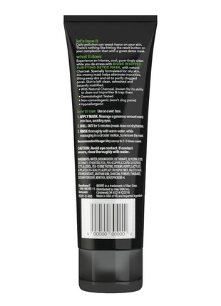 Bioré Charcoal Whipped Purifying Detox Mask, with Natural Charcoal, Deep Pore Cleansing, 4 Ounce, Dermatologist Tested, Non-Comedogenic, Oil Free