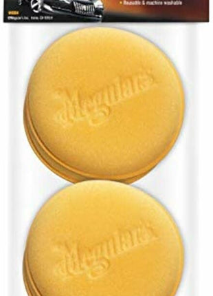 Meguiar's 4 inch Foam Applicator Pads, 4 Count - Ultra-Soft Hand Applicators with a Tight-Cell Foam Construction for a Smooth Application of Waxes, Polishes, Tire Dressing, Protectants and More, 4 Pack