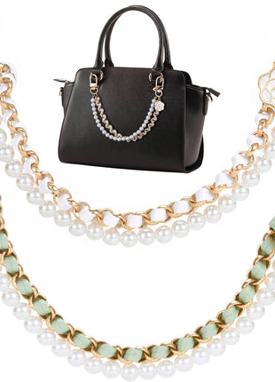 2Pcs Pearl Purse Chain