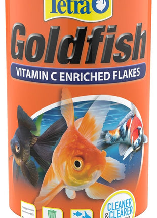 Tetra Goldfish Flakes, Nutritionally Balanced Diet For Aquarium Fish, Vitamin C Enriched Flakes, 7.06 oz