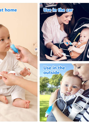 Nasal Aspirator Baby & Portable Hand Puller Nose Sucker, Strong Suction | Easy to Operate | Reusable | Easy to Carry & Soft Silicone Nose Cleaner for Baby Infant, Negative Pressure Principle