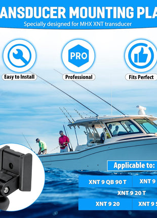 ArcViar XNT Transducer Mount, 7400931 Transducer Bracket for MHX XNT Model Transducer Mounting Plate, Fish Finder Mount & Transducer Mounting Arm for XHS Model Transducers