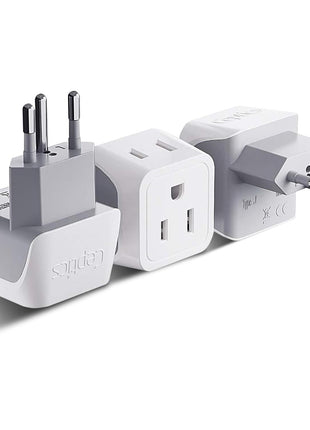 Ceptics Universal Travel Adapter, 35W International Power Adapter with PD & QC 3.0 Dual USB-C, 3 USB Travel Adapter Worldwide, Type I C G A Outlets 110V 220V A/C - EU Euro US UK (11-KU)