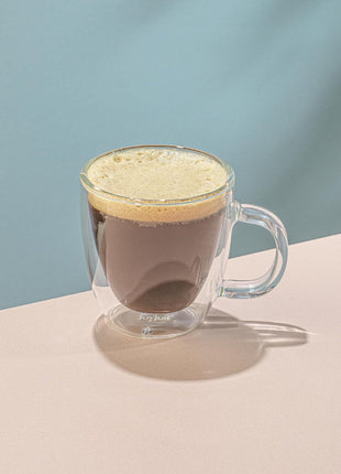 JoyJolt Savor Double Wall Insulated Glasses Espresso Mugs (Set of 2) - 5.4-Ounces