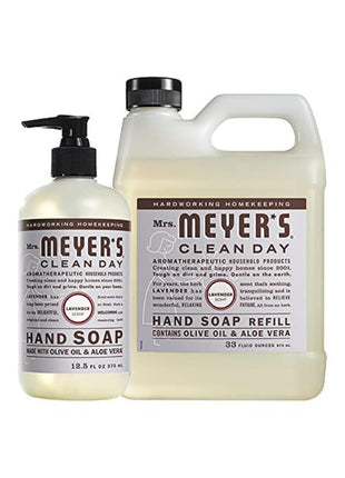 MRS. MEYER'S CLEAN DAY Hand Soap Refill, Lavender Scent, 33 Fl Oz Bottle