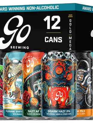 Go Brewing Mixed Pack Variety, NA Beer, 12 Pack (12 oz)