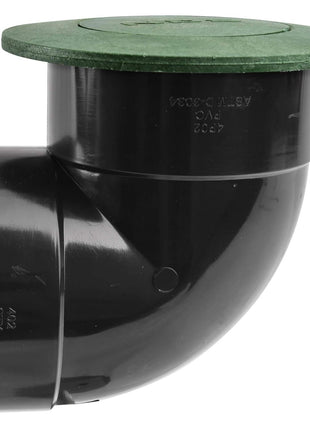 NDS 422G Pop-Up Drainage Emitter with Elbow fits 4-Inch Sewer and Drain Pipe, Works with Drainage Systems Including Catch Basins, Green