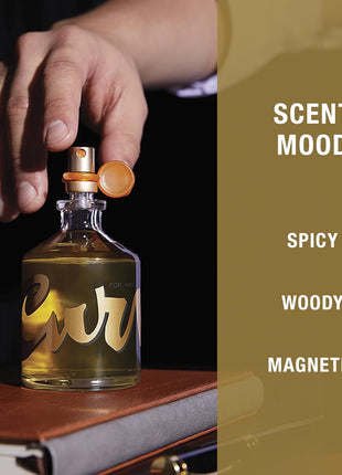 Curve for Men Cologne Spray, Spicy Woody Magnetic Scent for Day or Night, 4.2 fl oz
