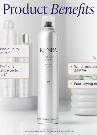 Kenra Professional Volume Spray 25 | Super Hold Finishing & Styling Hairspray | Flake-free & Fast-drying | Wind & Humidity Resistance | All Hair Types