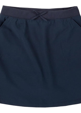 IZOD Girls' School Uniform Pull-on Scooter Skirt with Undershorts, Knit Waistband & Functional Pockets, Wrinkle Resistant, Khaki, 6