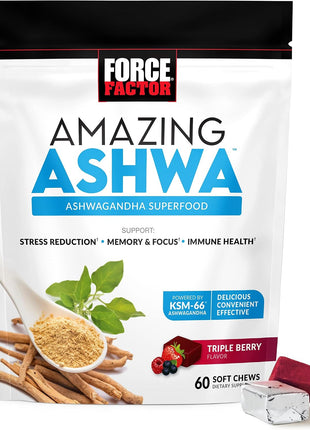 Force Factor Better Turmeric Joint Support Supplement for Extra Strength Joint Health & Amazing Ashwa for Stress Relief, Memory, Focus, and Immune Support Health
