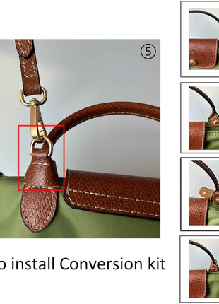 Crossbody Strap Compatible for Longchamp LP Xtra XS Pouch, Conversion Kit,GOLD Hardware