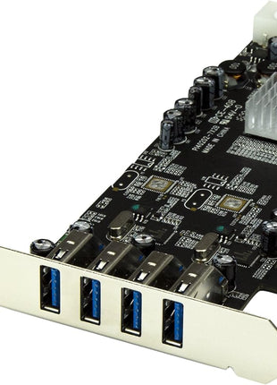 StarTech.com 4-Port USB 3.0 PCI Express Card Adapter - PCIe SuperSpeed USB 3.0 Expansion Card w/ 2 Dedicated 5Gbps Channels (PEXUSB3S42V)