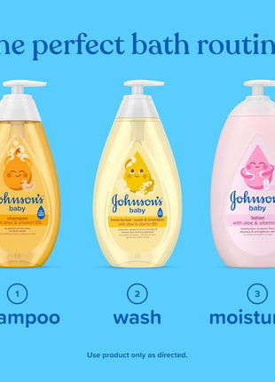 Johnson's Baby Shampoo with Tear-Free Formula, Shampoo for Baby's Delicate Scalp & Skin, Gently Washes Away Dirt & Germs, Paraben-, Phthalate-, Sulfate- & Dye-Free, 20.3 fl. oz