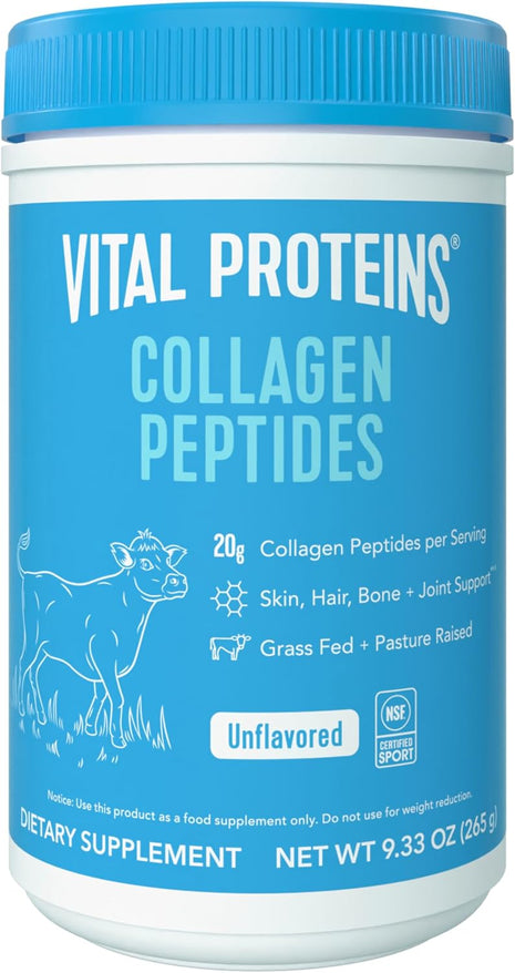 Vital Proteins Collagen Peptides Powder 9.33OZ and Bovine Colostrum Supplement 90 Capsules