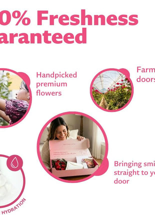 Aquarossa Farms – Flowers for Delivery, Fresh Flowers Bouquet, Handpicked from the Farm, Gift for Birthday, Anniversary, or Just Because – 24 Fresh Roses