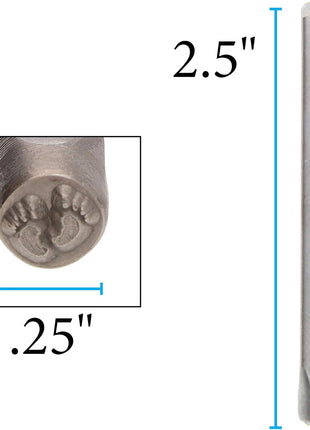 The Beadsmith Steel Design Stamps - Jewelry Stamping Tools, Bigfoot Design, 2.25 Inches w/ 6 mm Base