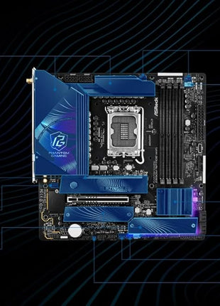 ASRock Z890M Riptide WiFi 6E Phantom Gaming Intel Core Ultra Z890 LGA1851 RL-ILM DDR5 9066 MHz 256 GB M.2 Micro ATX Motherboard