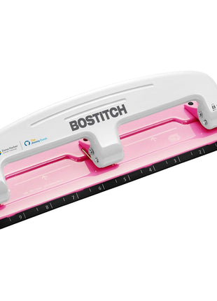 PaperPro inCOURAGE 12 Reduced Effort 3-Hole Punch, 12 Sheets, Pink (2188)