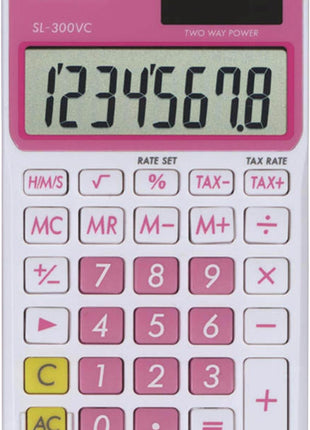 Casio SL-300VC Standard Function Calculator, Pink