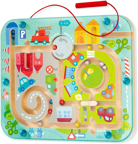 HABA Town Maze Magnetic Busy Board & Travel Toy for Toddlers Ages 2 & Up | Magnetic maze travel activity for toddlers that builds fine motor skills, focus and screen-free learning on the go.