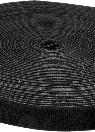 StarTech.com 50ft. Hook and Loop Roll - Cut-to-Size Reusable Cable Ties - Bulk Industrial Wire Fastener Tape - Adjustable Fabric Wraps - Black (HKLP50)