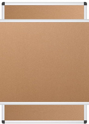 VIZ-PRO Cork Notice Board, 36 X 24 Inches, Silver Aluminium Frame