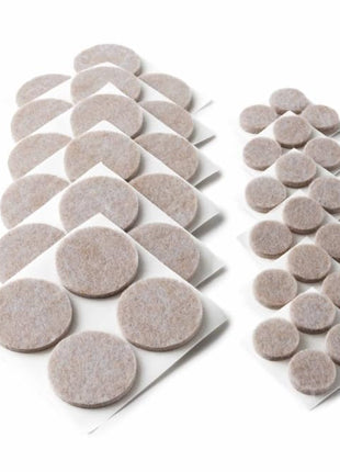 Scotch Felt Pads 162 PCS Beige, Felt Furniture Pads for Protecting Hardwood Floors, Round, Assorted Sizes Value Pack, Self-Stick design, Protecting from nicks, dents and scratches (SP845-NA)
