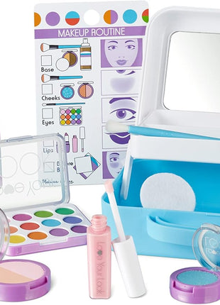 Melissa & Doug Love Your Look Pretend Makeup Kit Play Set – 16 Pieces for Mess-Free Pretend Play (Does NOT Contain Real Cosmetics)
