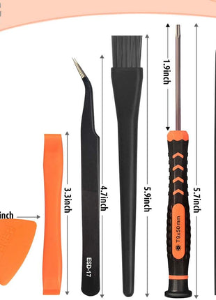 Cleaning Repair Tool Kit for PS4 PS5, TECKMAN TR9 Torx Security Screwdriver with PH00 PH0 PH1 Phillips Screwdriver Set for Sony Playstation 4,5 Main,Controller Tear Down and Dust Removal