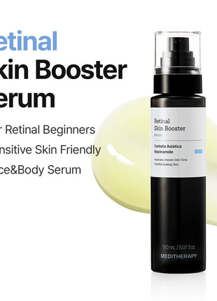 MEDITHERAPY Retinal Skin Booster Serum | Retinaldehyde, Niacinamide Anti-Aging Serum - K-Beauty Facial Serum for Fine Lines, Firming & Radiance | Hydrating Face Serum All Skin Types, 5.07 fl oz