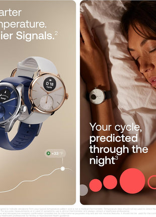 WITHINGS ScanWatch 2 - Hybrid Smart Watch, Heart Rate Monitoring, Fitness Tracker, Cycle Tracker, Sleep Monitoring, GPS Tracker, 30-Day Battery Life, Android & Apple Compatible, HSA/FSA