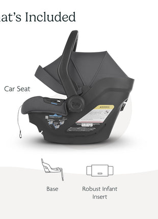 UPPAbaby Mesa Max Infant Car Seat/Base with Load Leg and Robust Infant Insert Included/Innovative Safety Features + Simple Installation/Direct Stroller Attachment/Greyson (Charcoal MÃ©lange)