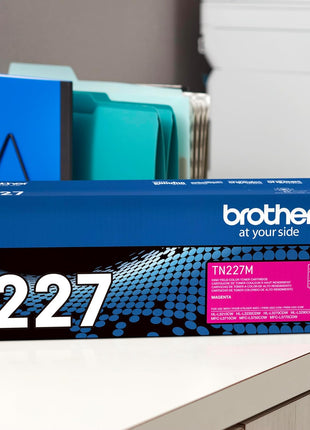 Brother Genuine TN227M, High Yield Toner Cartridge, Replacement Magenta Toner, Page Yield Up to 2,300 Pages, TN227, Amazon Dash Replenishment Cartridge | Prints up to 2,300 pages, Amazon Dash replenishment