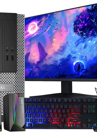 Dell OptiPlex Computer Desktop PC, Intel Core i5 3rd Gen 3.2 GHz, 16GB RAM, 2TB HDD, New 22 Inch LED Monitor, RGB Keyboard and Mouse, WiFi, Windows 11 Pro (Renewed)
