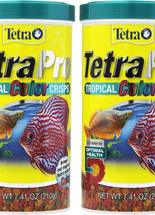 TetraPro Tropical Color Crisps, Fish Food With Natural Color Enhancers, Tropical Fish Food, 7.41 Ounces