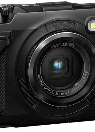 OM SYSTEM Olympus Tough TG-7 Black Underwater Camera, Waterproof, Freeze Proof, High Resolution Bright, 4K Video 44x Macro Shooting (Successor Olympus TG-6)